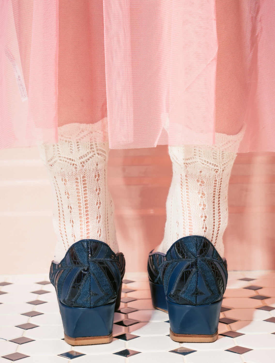 Shauna - Pump - Navy Applique