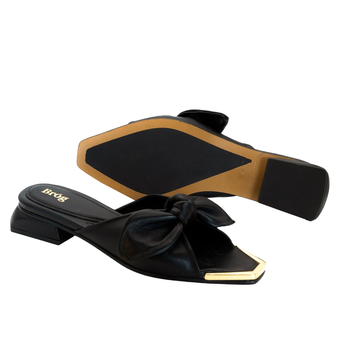 Fiona Mule in Jet Black - Sample