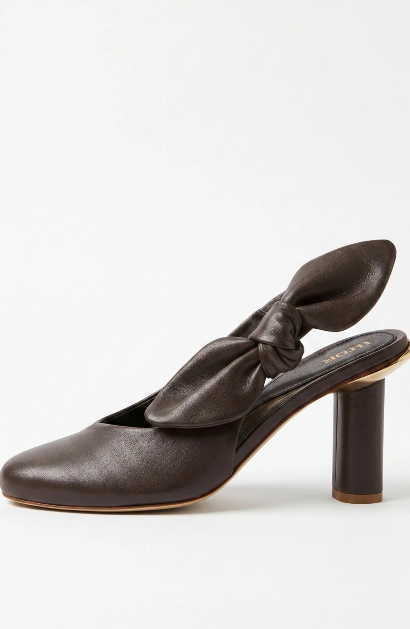 Una Slingback Pump Column Heel Cocoa Brown