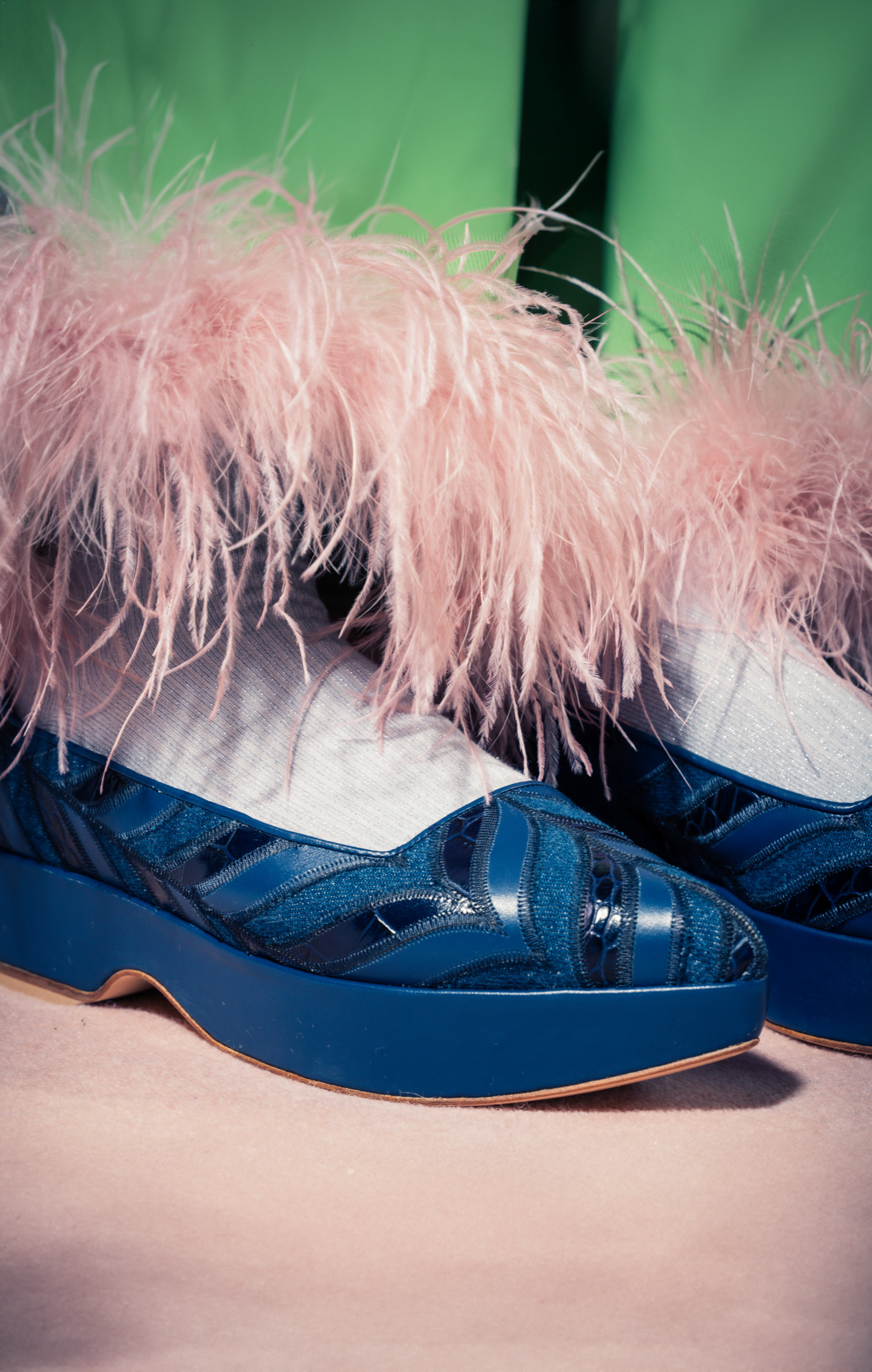 Shauna - Pump - Navy Applique
